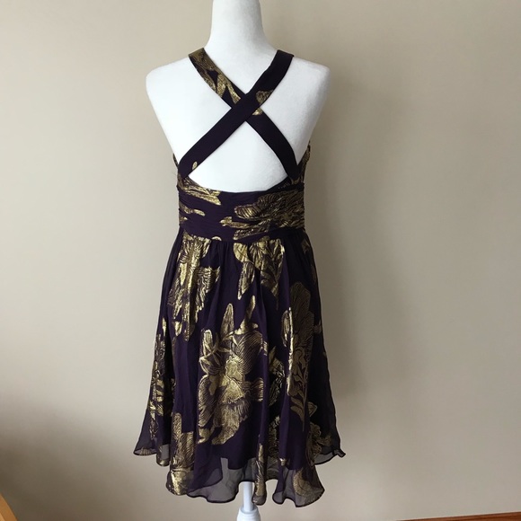 Aidan Mattox halter neck floral formal dress - Picture 6 of 7